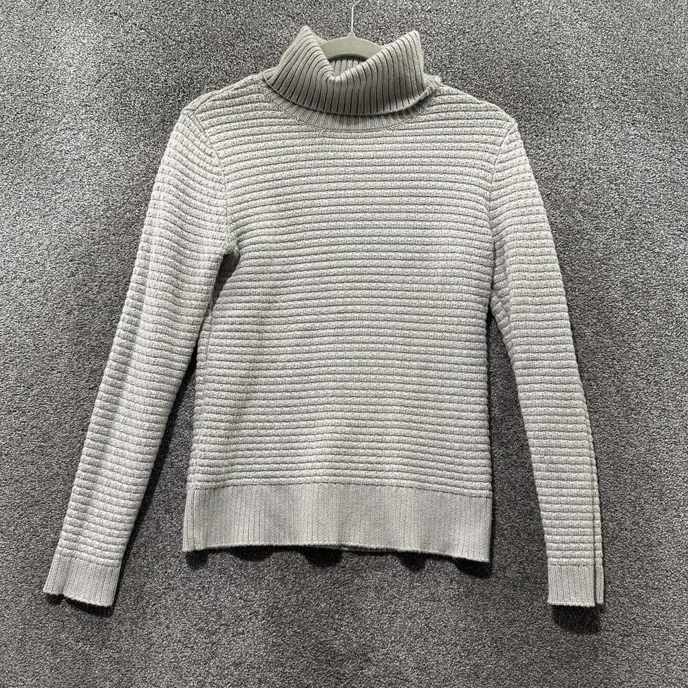 J Crew Textured Turtleneck Sweater‎ Womens XXS Beige Long Sleeve H3909